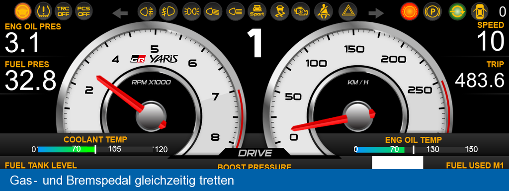 Maptec Yaris GR C1212 Dash Kit